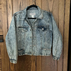 Vintage Acid Wash Denim Jean Jacket 90s Medium‎ Wash Mixed Blues Medium